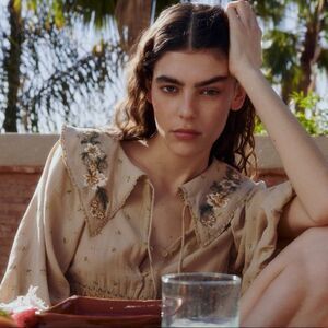 Zara Peter Pan mini collar dress